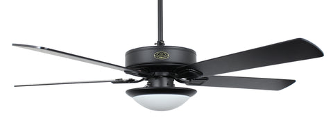 Classic series Matte Black LED low Profile fan with Black Blades
